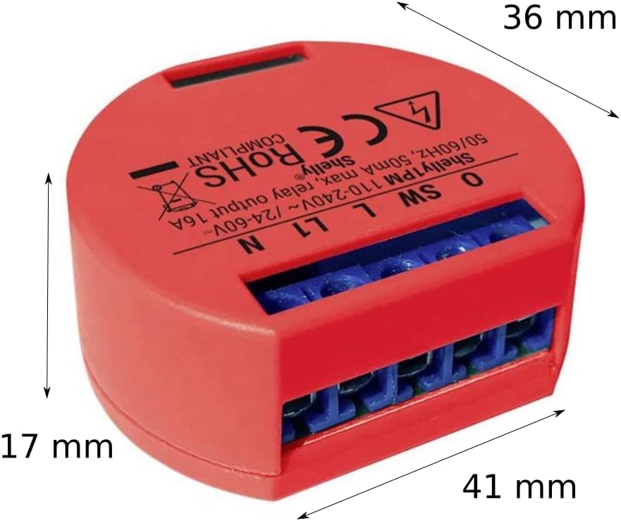 Commutateur de relais Wi-Fi Shelly 1PM – Image 3